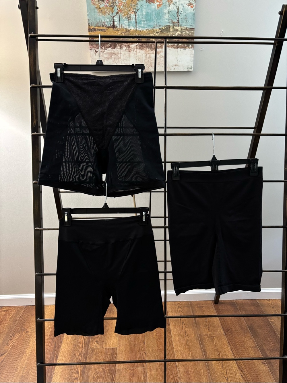 Bundle of Three Black Shapewear Shorts Size Large